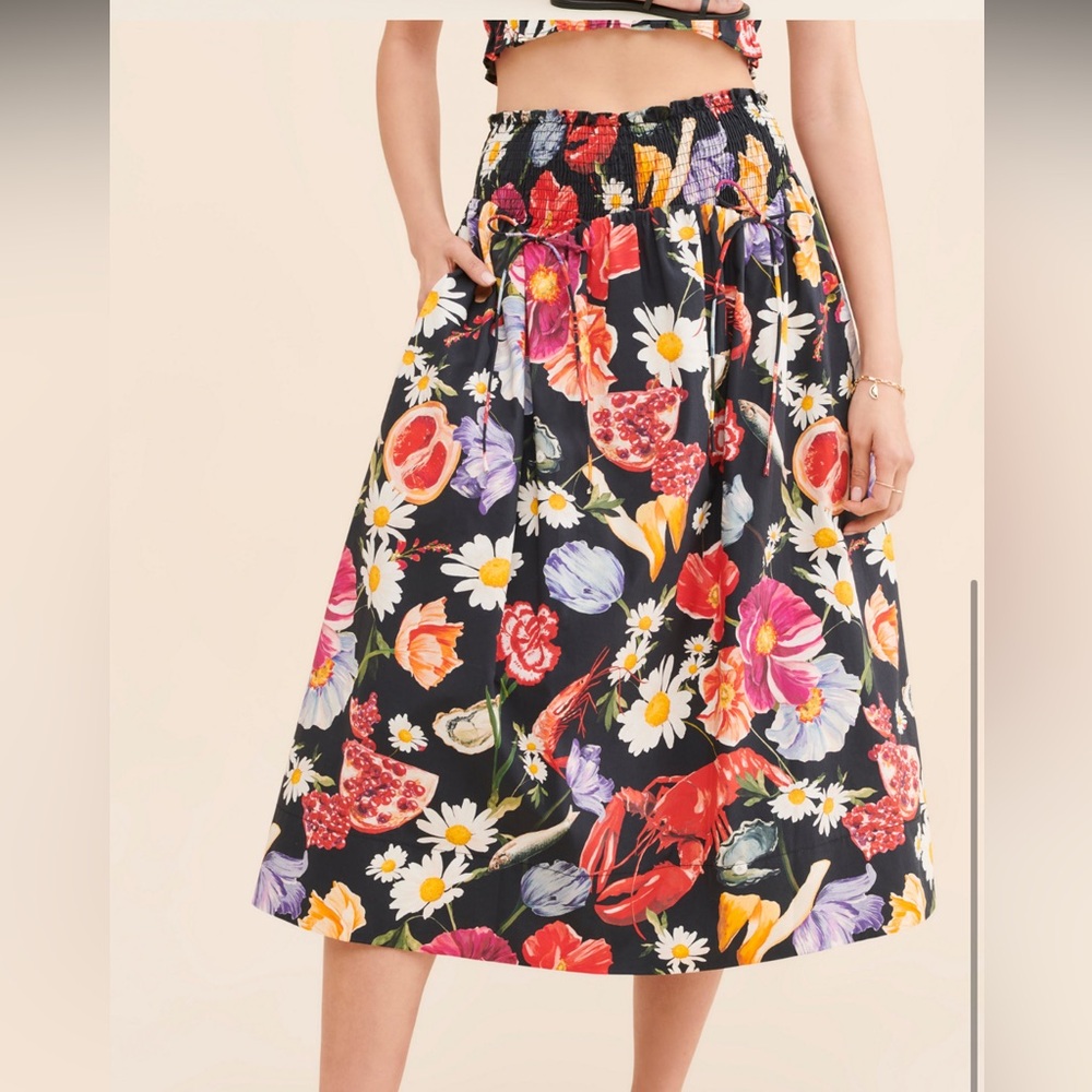 Allina Liu midi skirt